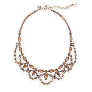 J.Crew Lace Stone necklace BNWT sparkly topaz